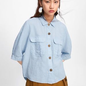 Zara Linen Shirt (BEIGE color)